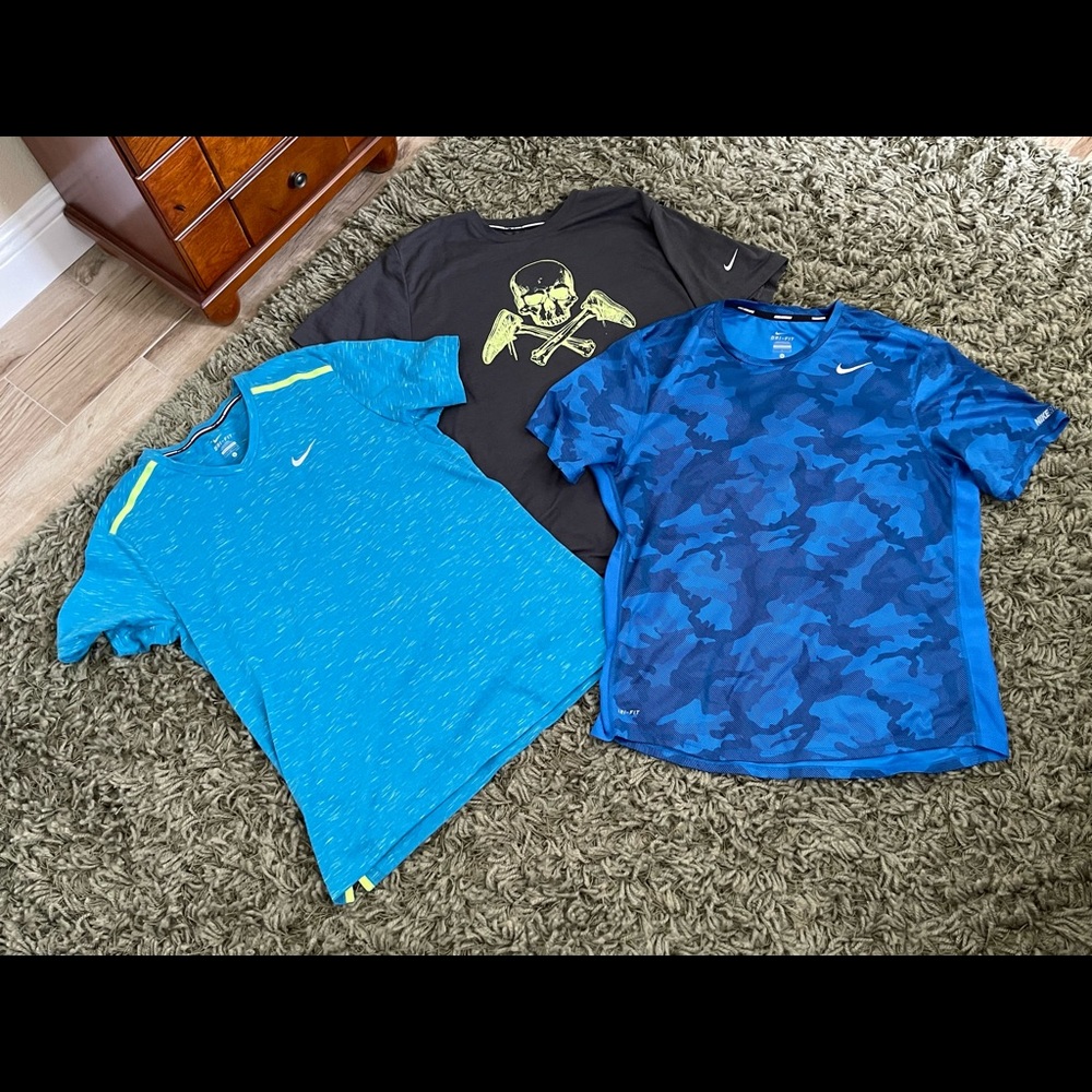 3 Nike dry fit mens tee shirts